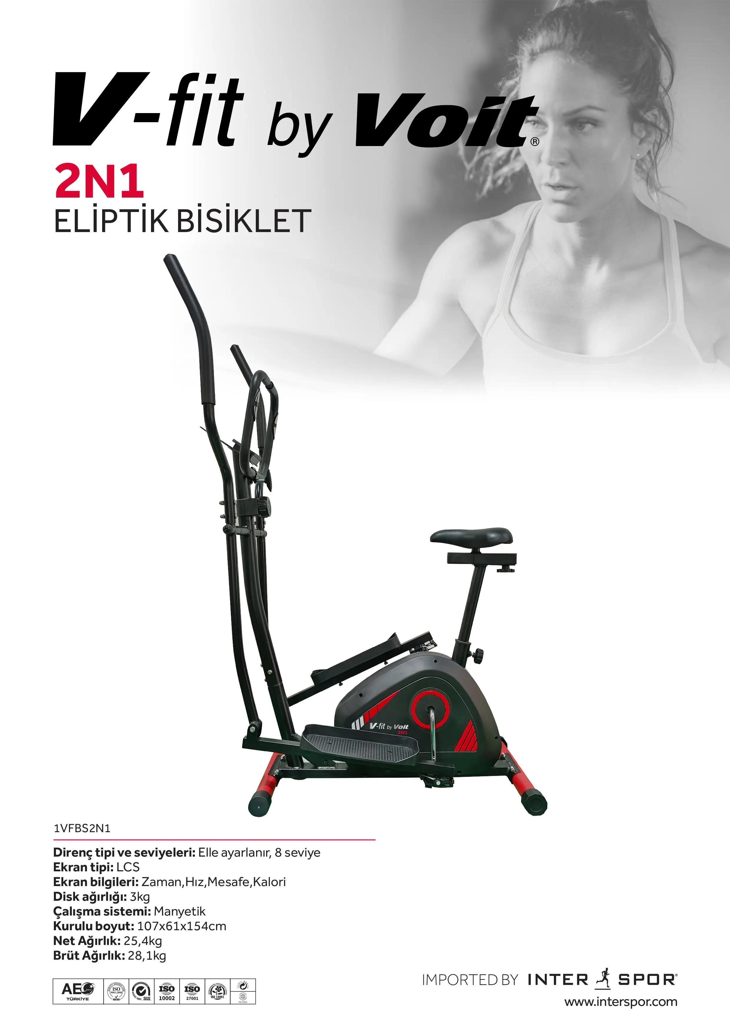 V-FIT BY VOIT 2'Sİ BİR ARADA  ELİPTİK BİSİKLET 6/6