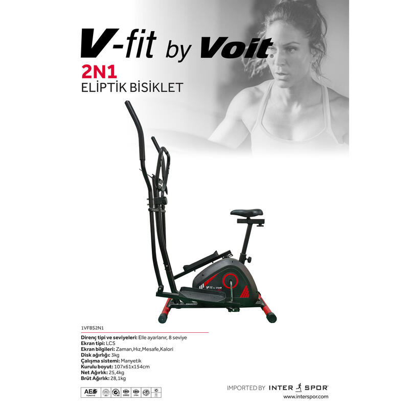 V-FIT BY VOIT 2'Sİ BİR ARADA  ELİPTİK BİSİKLET