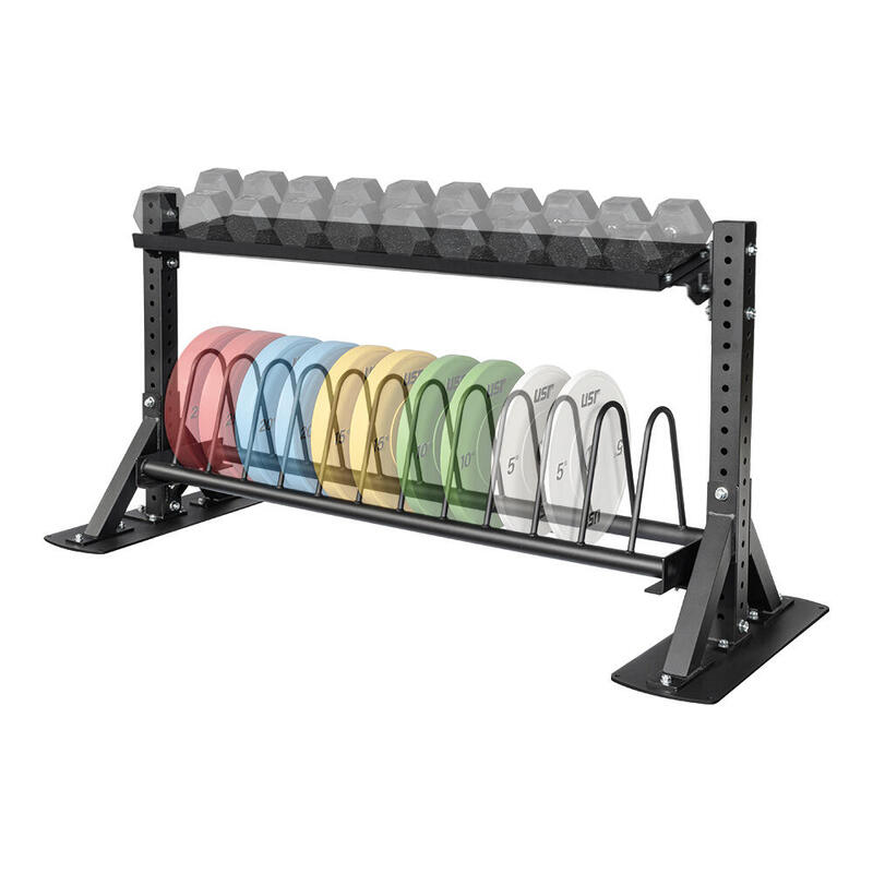 USR Miletos-B-R20 2 Katlı Bumper Plaka-Dambıl-Kettlebell Rafı