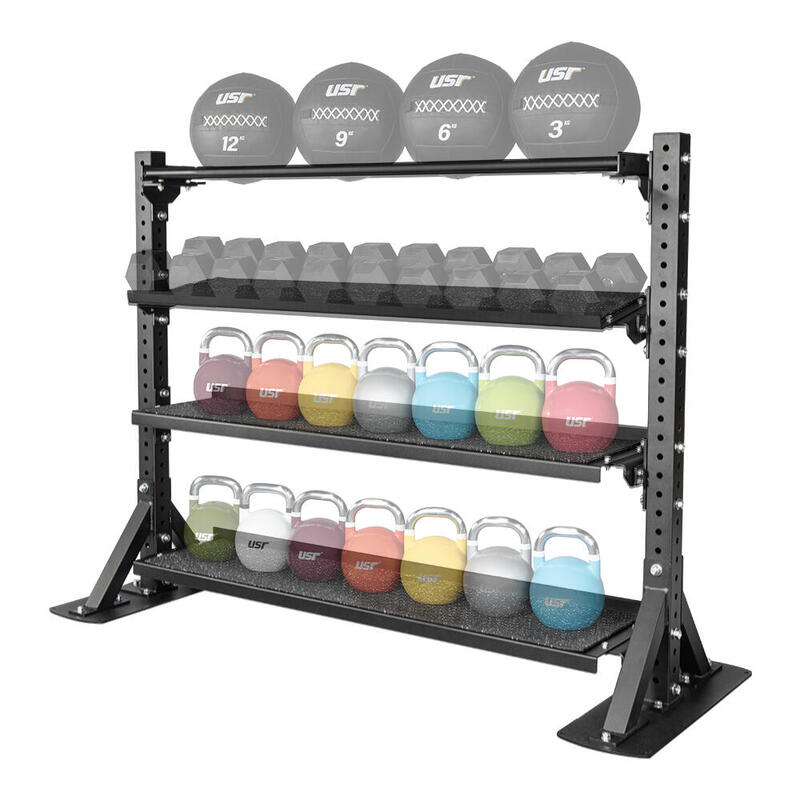 USR Miletos-A-R40 4 Katlı Dambıl-Kettlebell-Wallball Rafı