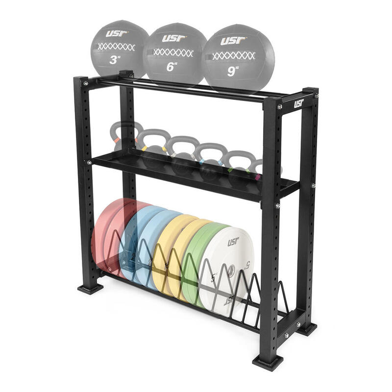 USR Ephesos-G-R30 3 Katlı Bumper Plaka-Kettlebell-Wallball Rafı