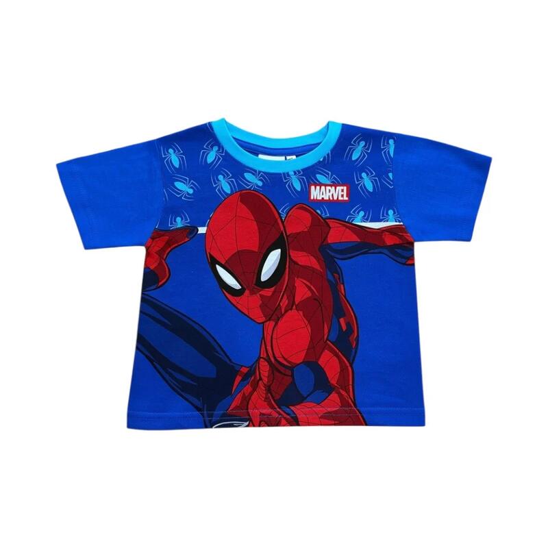 Set 2 piese pentru copii, mânecă scurtă, 100% bumbac, multicolor, Spiderman, Mar