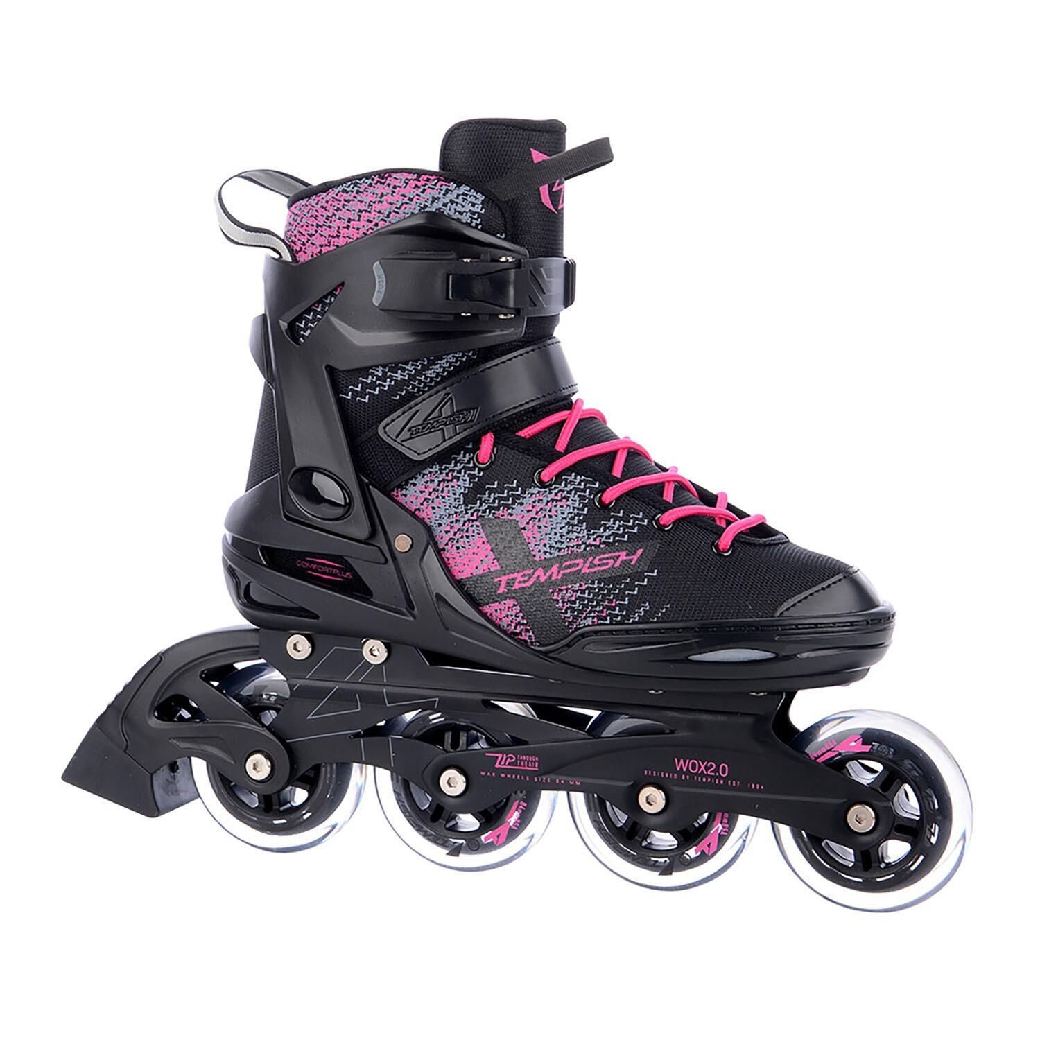 Wox 2.0 84 - Patines en línea ujer - Negro - Rosa 1/4