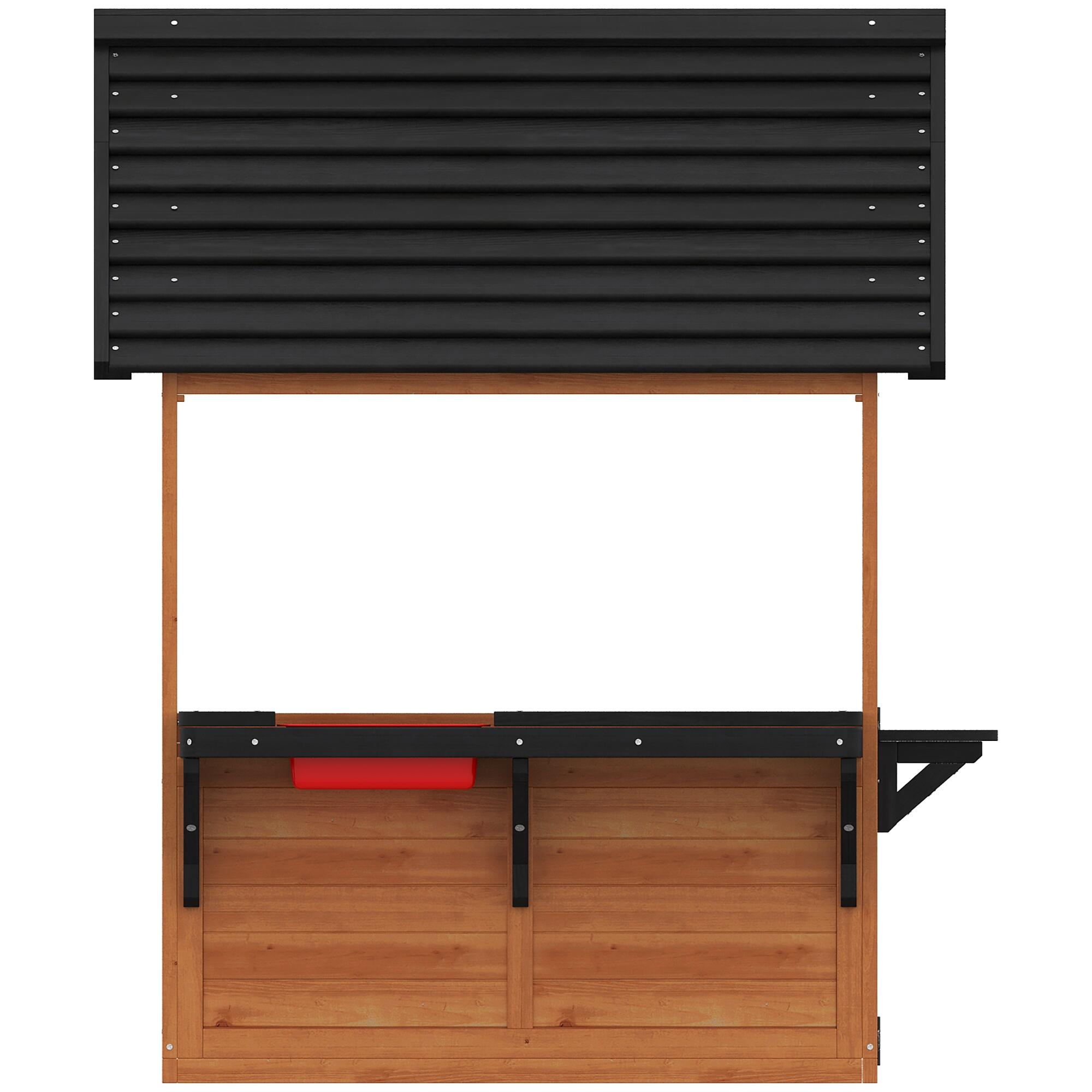 Casita Infantil AIYAPLAY 166.3x112.5x139.7 cm Marrón 5/5