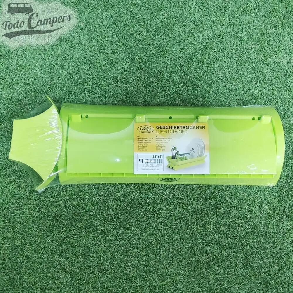 Escurreplatos plegable de plastico verde lima 5/5