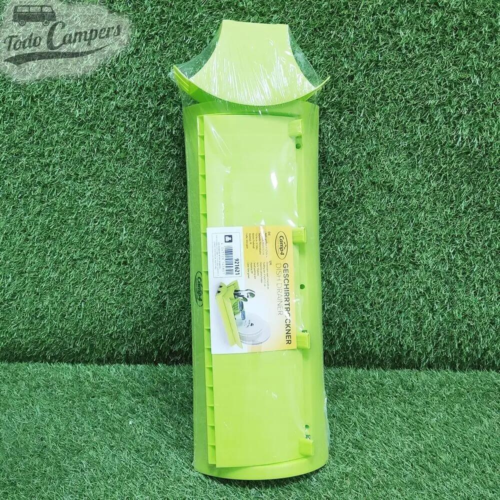 Escurreplatos plegable de plastico verde lima 4/5