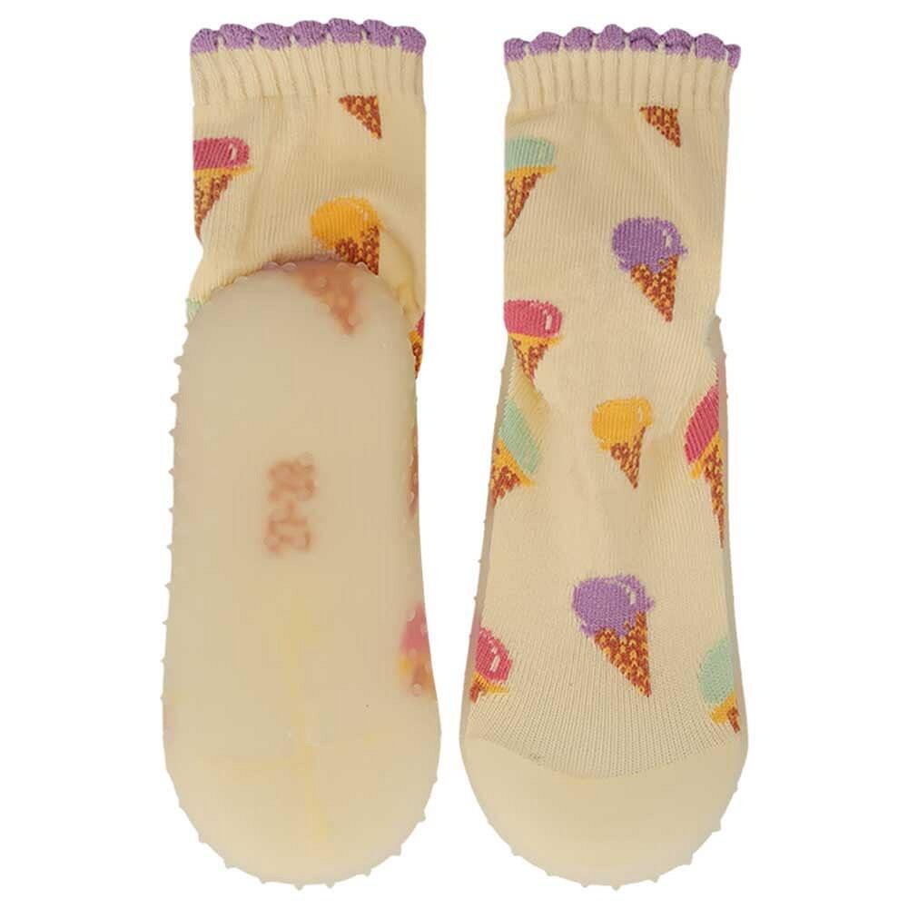 Chaussettes aquatiques antidérapantes pour enfants jaune 2/4