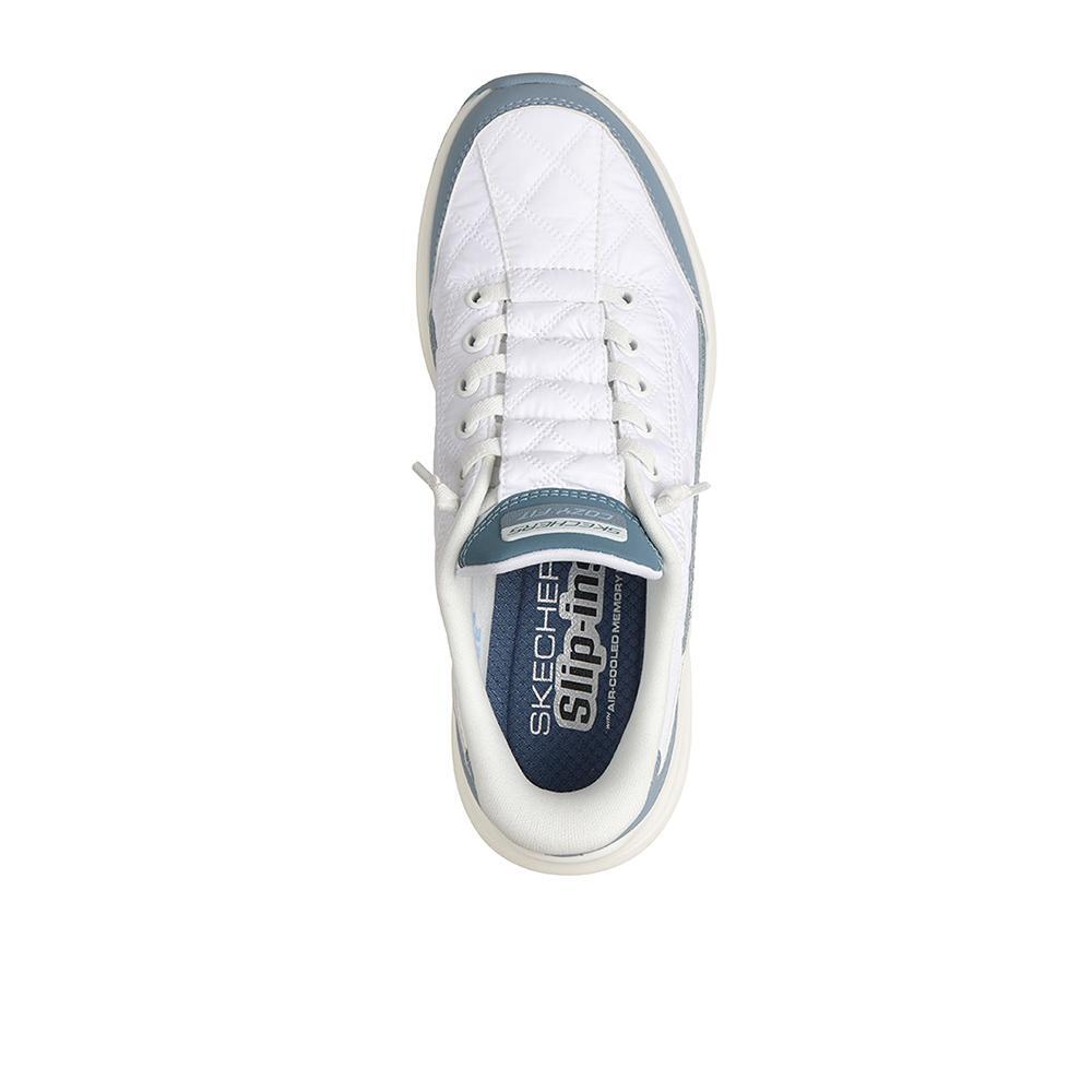 Sapatilhas Skechers Mulher Contour Foam Cozy Fit Knotted Azul 3/4
