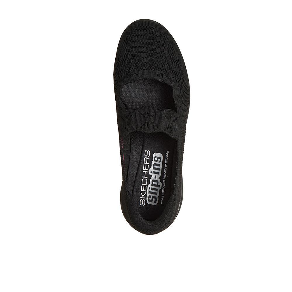 Zapatillas tipo merceditas Skechers Mujer Slip-ins Arya Sutil Gleam Negro 3/4