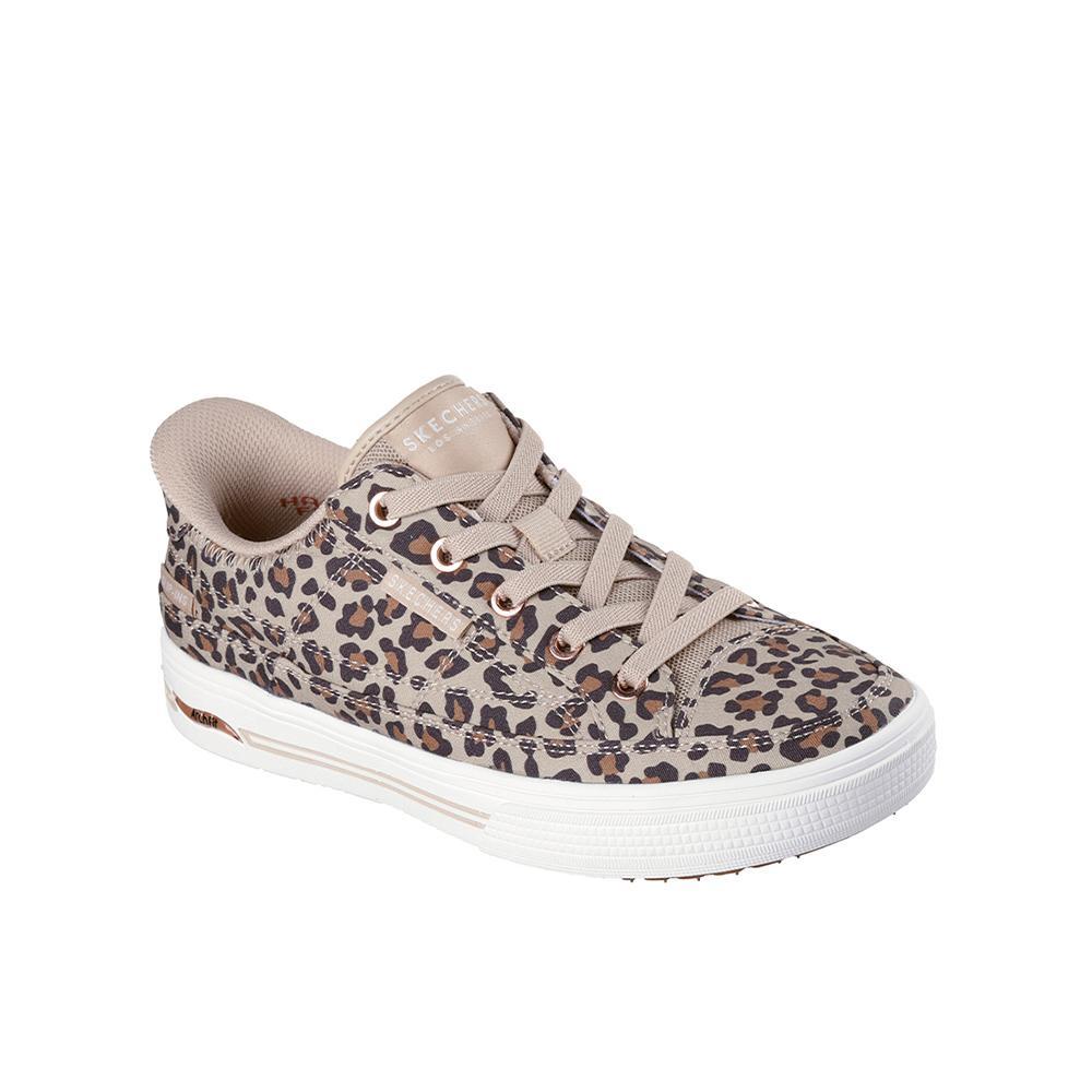 Sapatilhas Skechers Mulher Arch Fit Arcade Wild Nite Bege 2/4