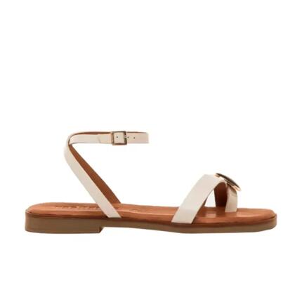 Sandalias Planas Mujer Mustang Beige