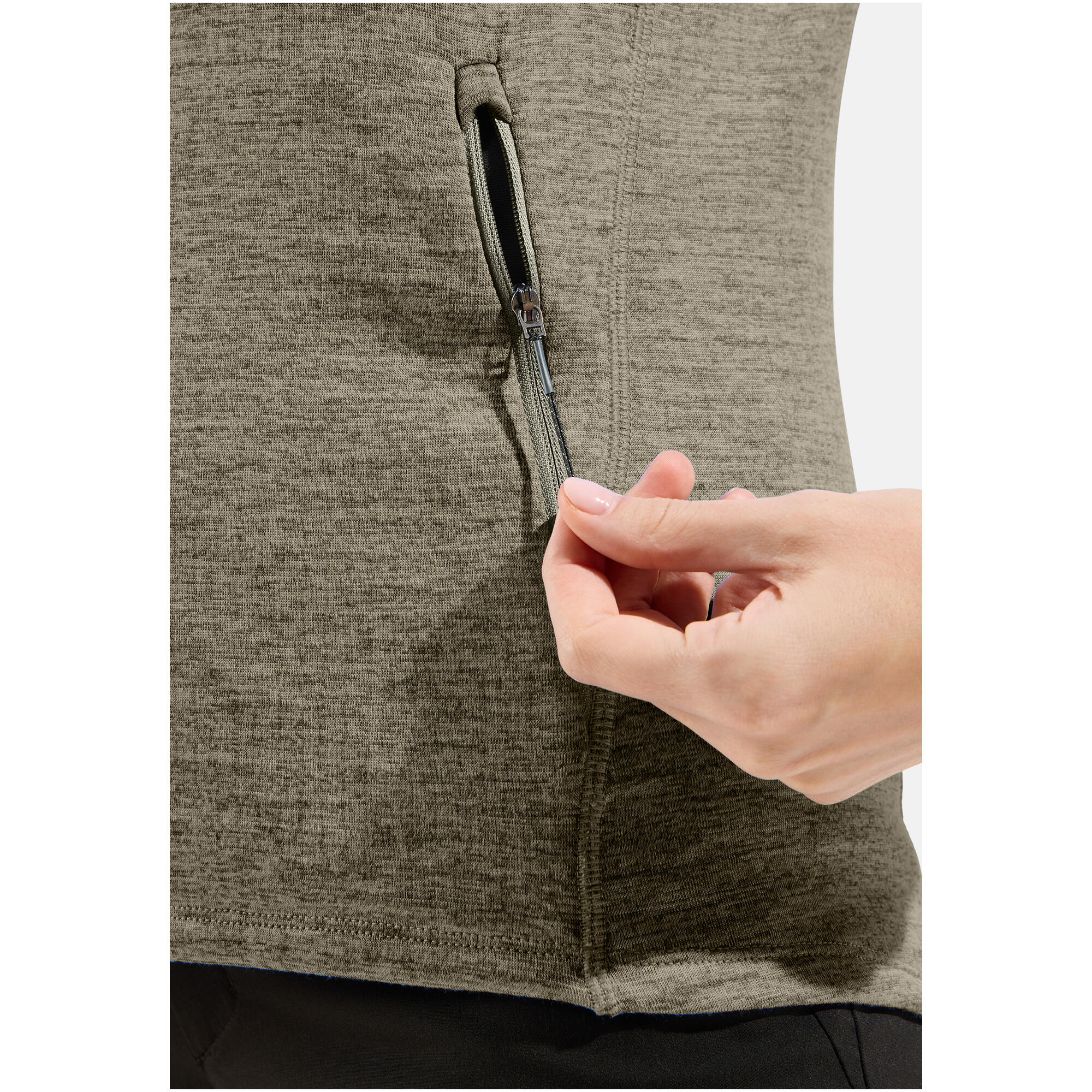 Bluza damska Odlo TENCIA Mid layer hoody full zip szara 5/7