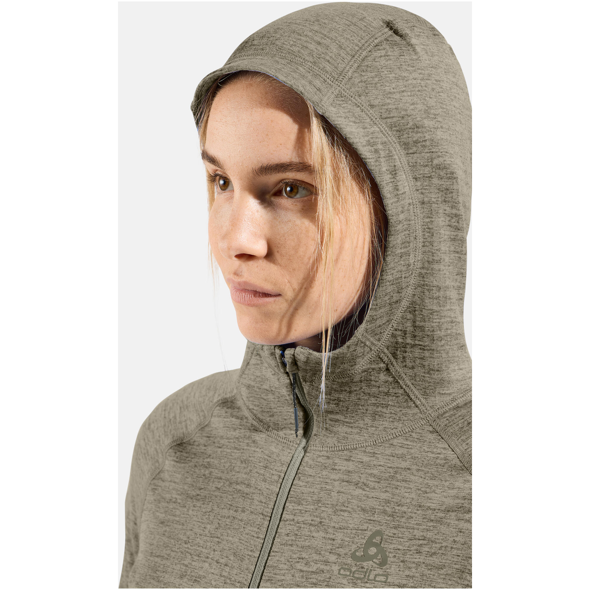 Bluza damska Odlo TENCIA Mid layer hoody full zip szara 4/7