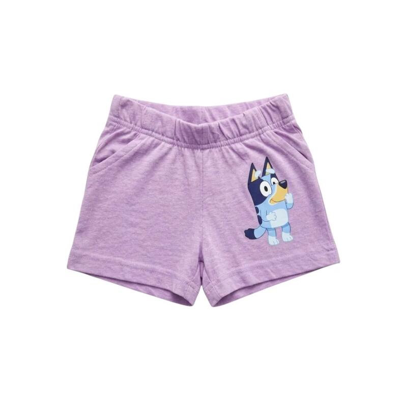 Set 2 piese pentru copii, mânecă scurtă, 100% bumbac, mov, Bluey
