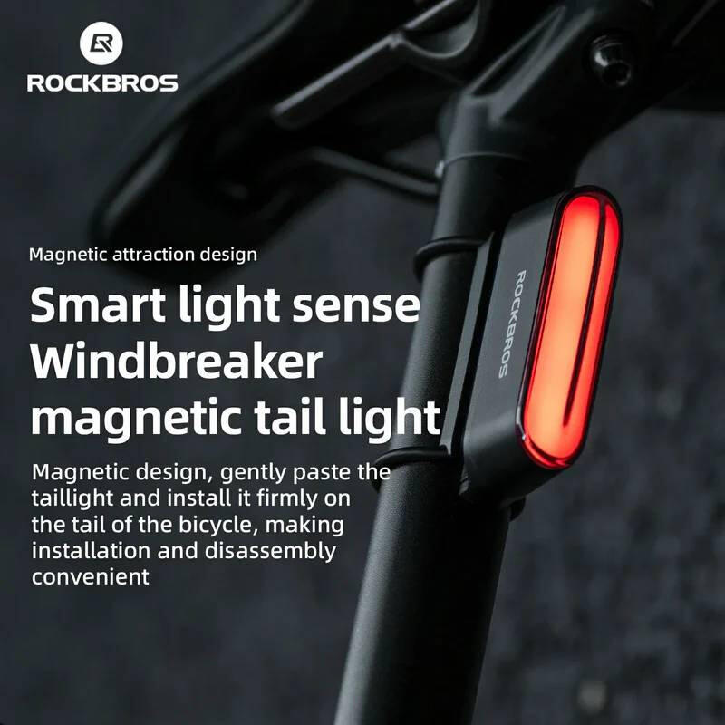 Lampka tylna, magnetyczna IPX6 czujnik hamowania 400mAh 36h ROCKBROS 24120009001 7/7