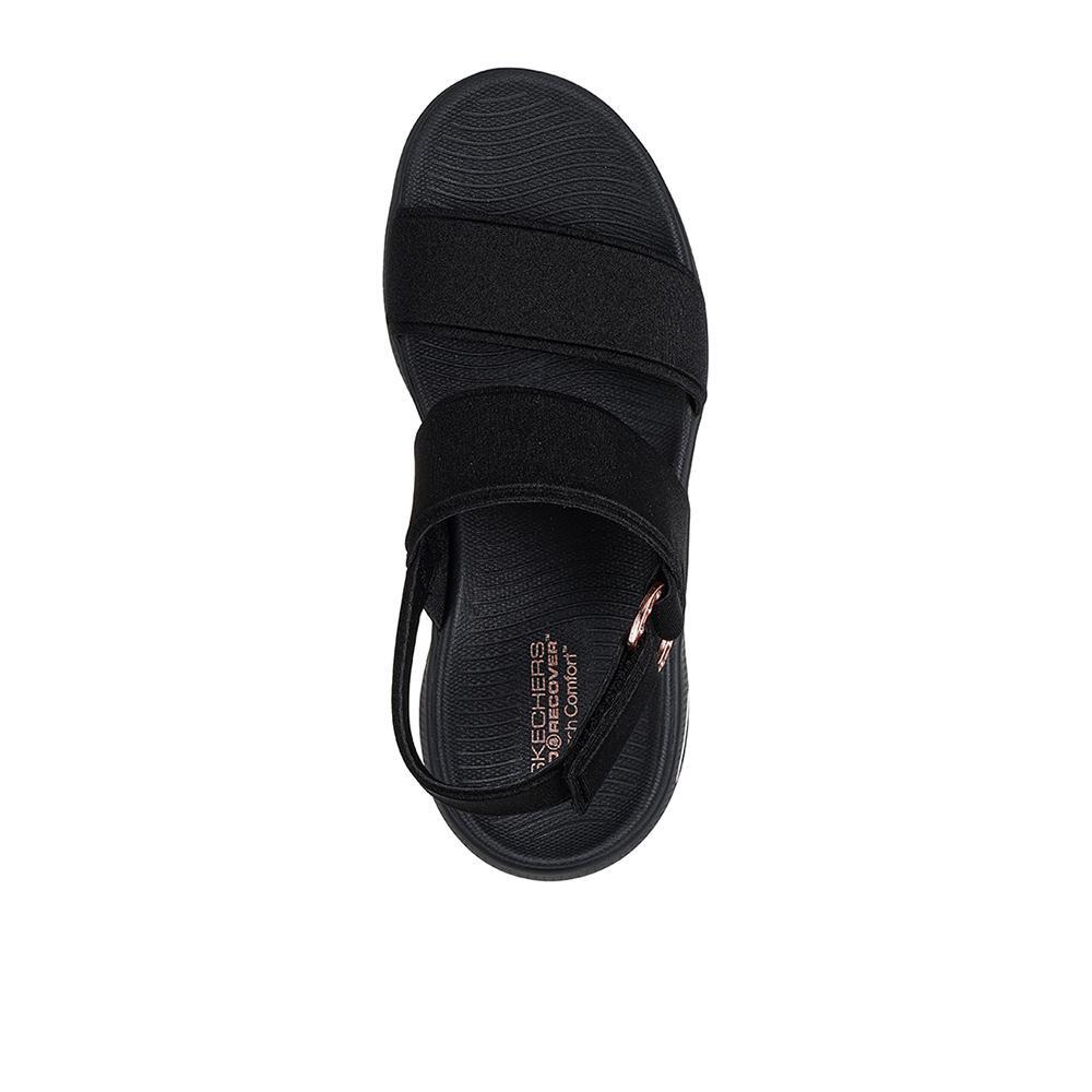 Sandalias Skechers Mujer Go Walk Massage Fit Negro 3/4