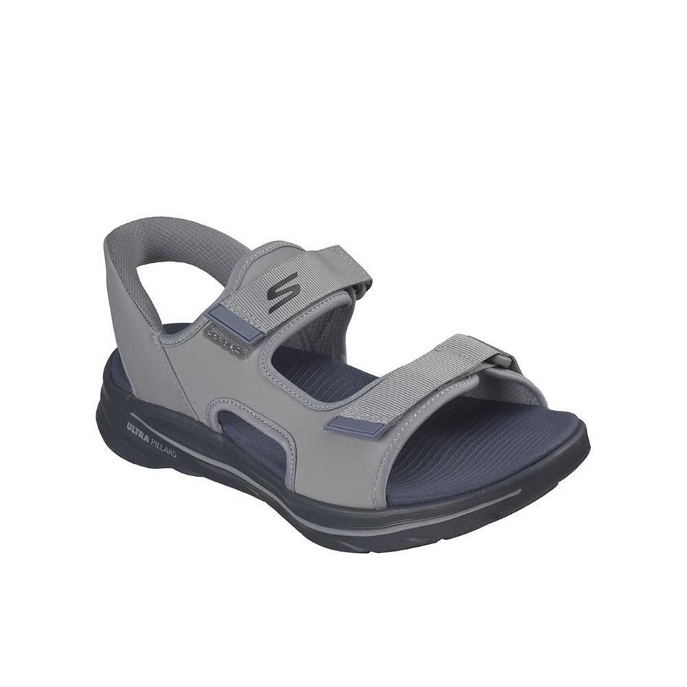 Sandalias Skechers Hombre Go Walk 8 Gris 2/4
