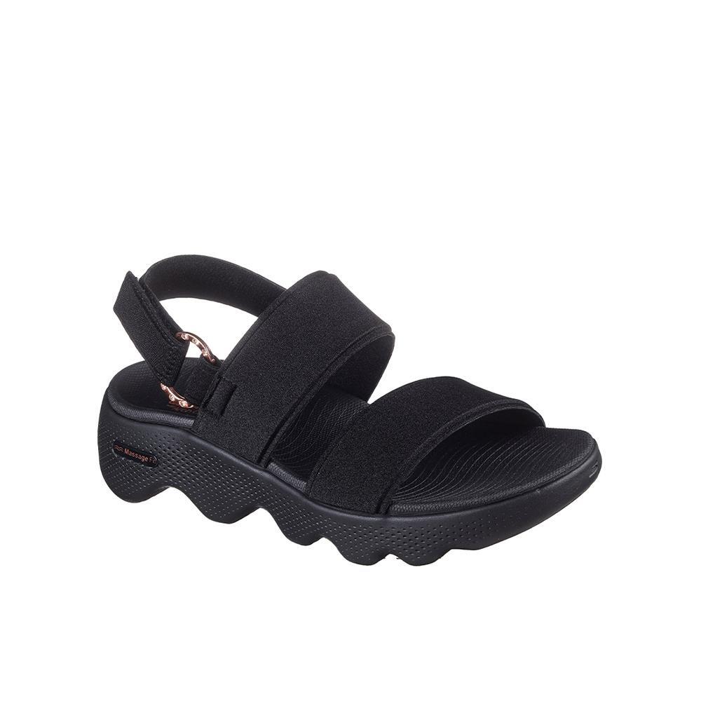 Sandalias Skechers Mujer Go Walk Massage Fit Negro 2/4