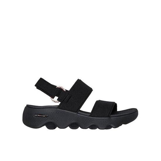 Sandalias Skechers Mujer Go Walk Massage Fit Negro