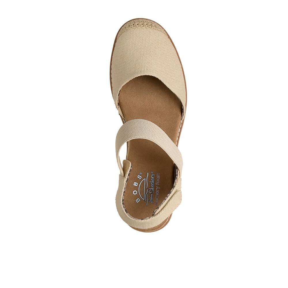Sandálias Skechers Mulher Desert Kiss Sparkle Canvas Bege 3/4