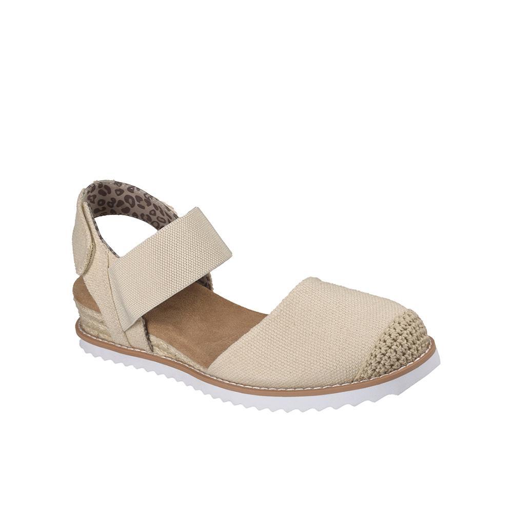 Sandálias Skechers Mulher Desert Kiss Sparkle Canvas Bege 2/4