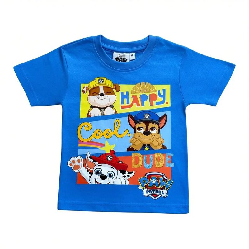 Set 2 piese pentru copii, mânecă scurtă, 100% bumbac, albastru, Paw Patrol