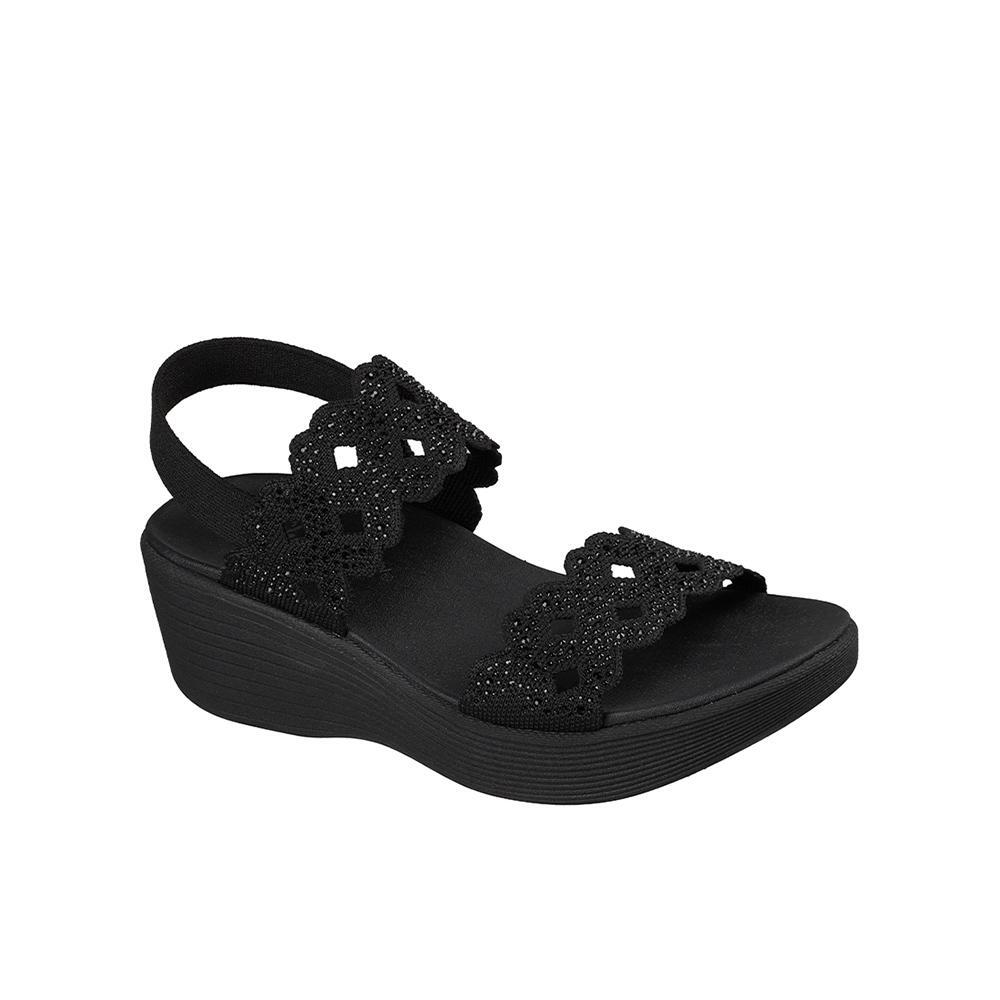 Sandalias Skechers Mujer Parallel Lite Rhinestone Cut Out Knit Negro 2/4
