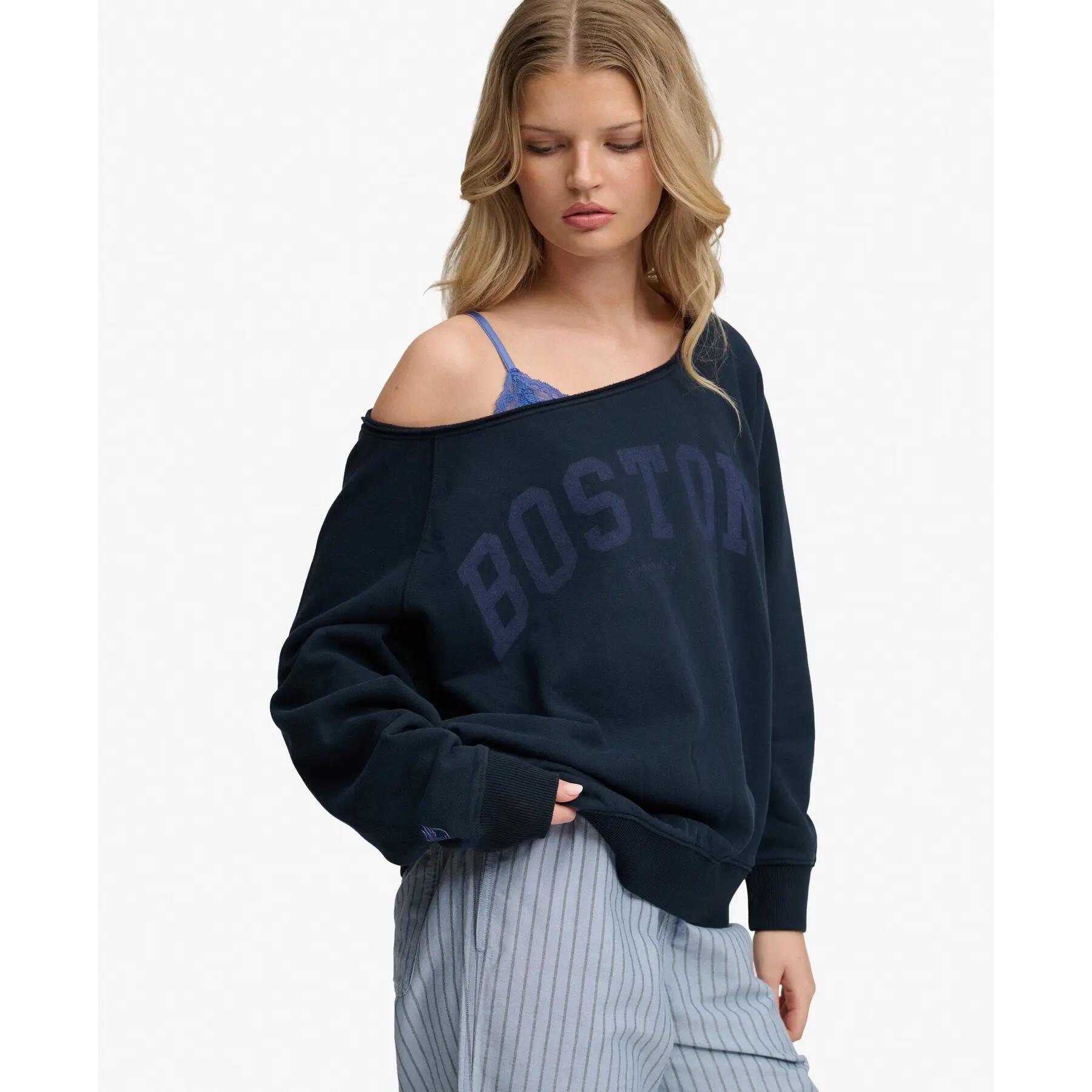 Sweatshirt Damen Superdry Bardot Athletic Essentials 3/6