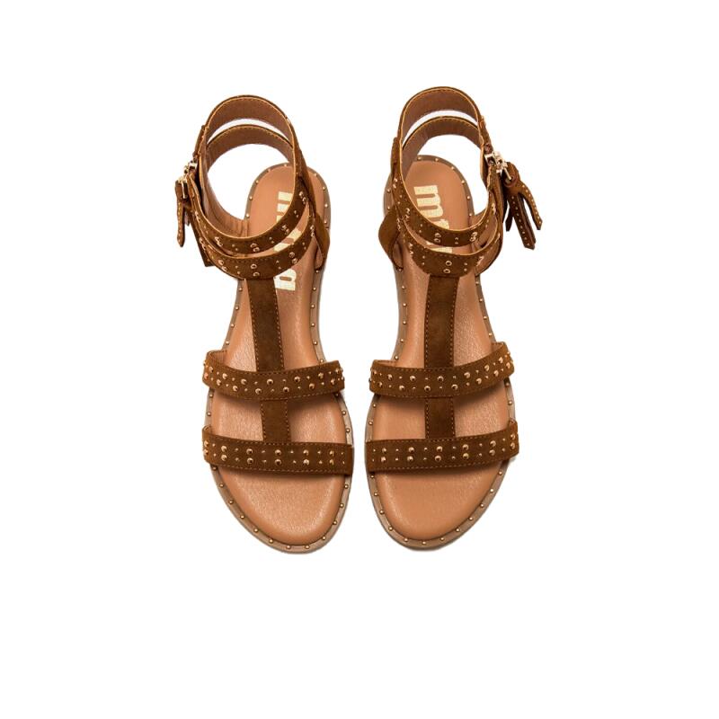 Sandalias Planas Mujer Mustang  Marrón 2/3