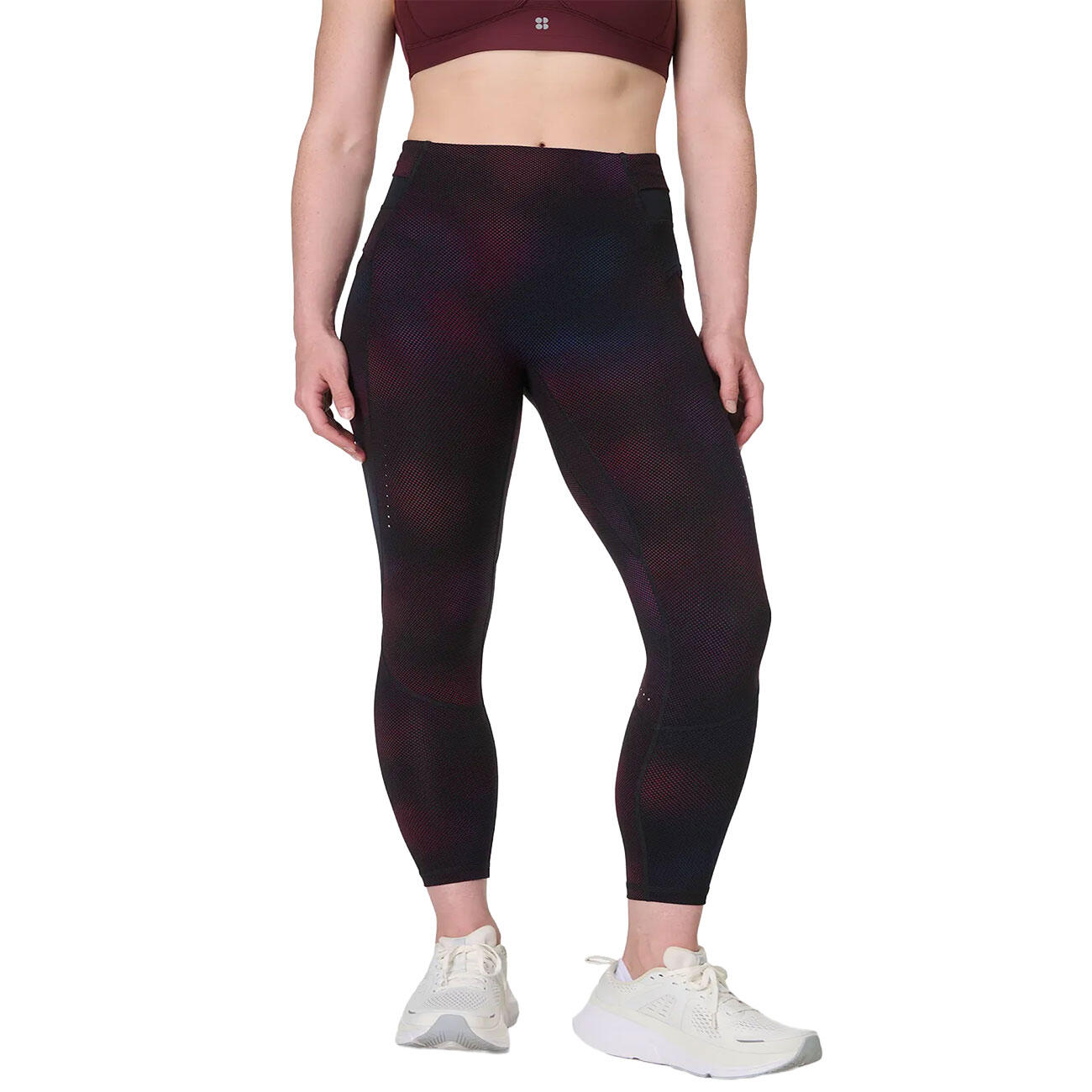 SWEATY BETTY Runner's High Leggings  RODE PIXEL FADE PRINT M 3/7