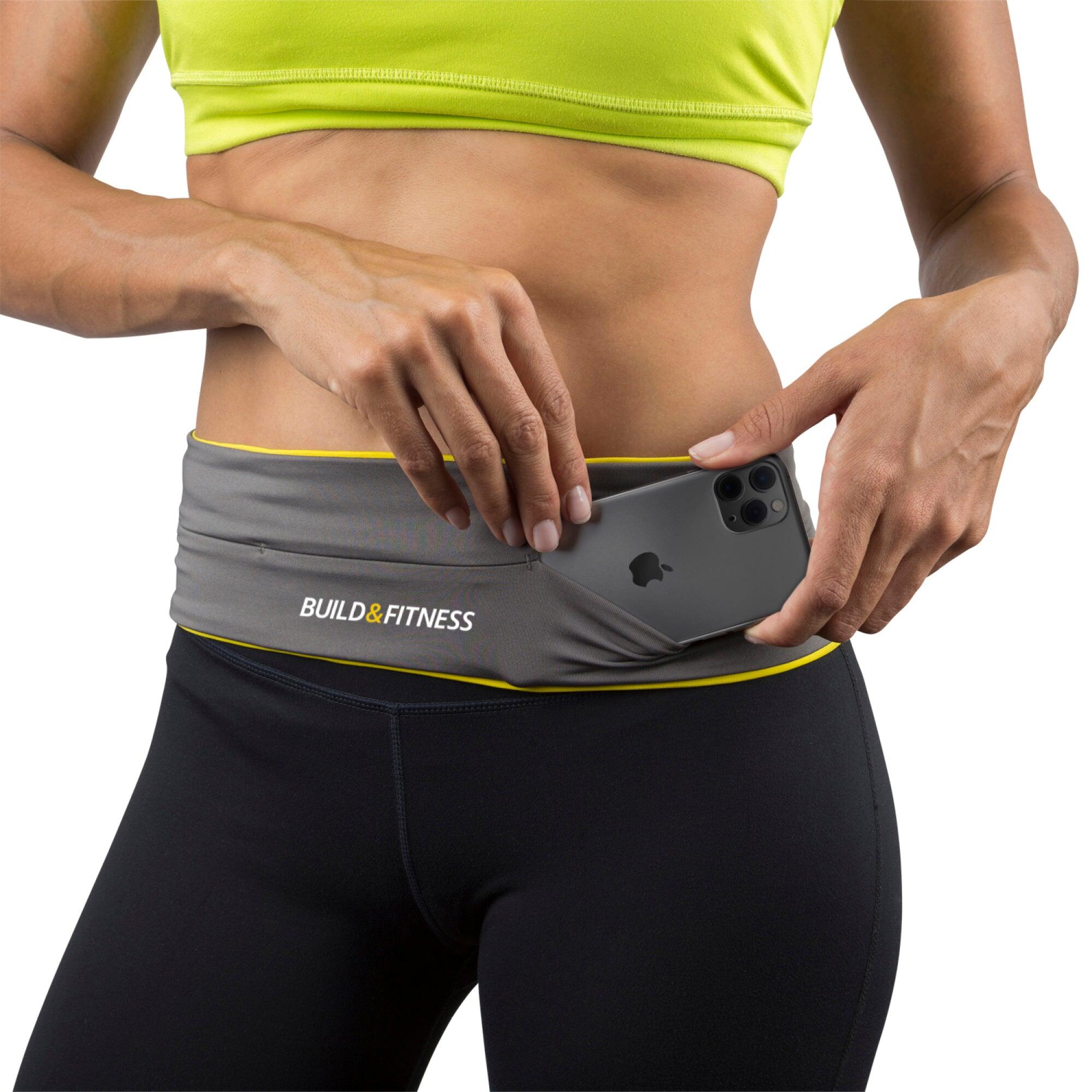 Classic Running Belt - Grey Yellow | Decathlon display picture 3