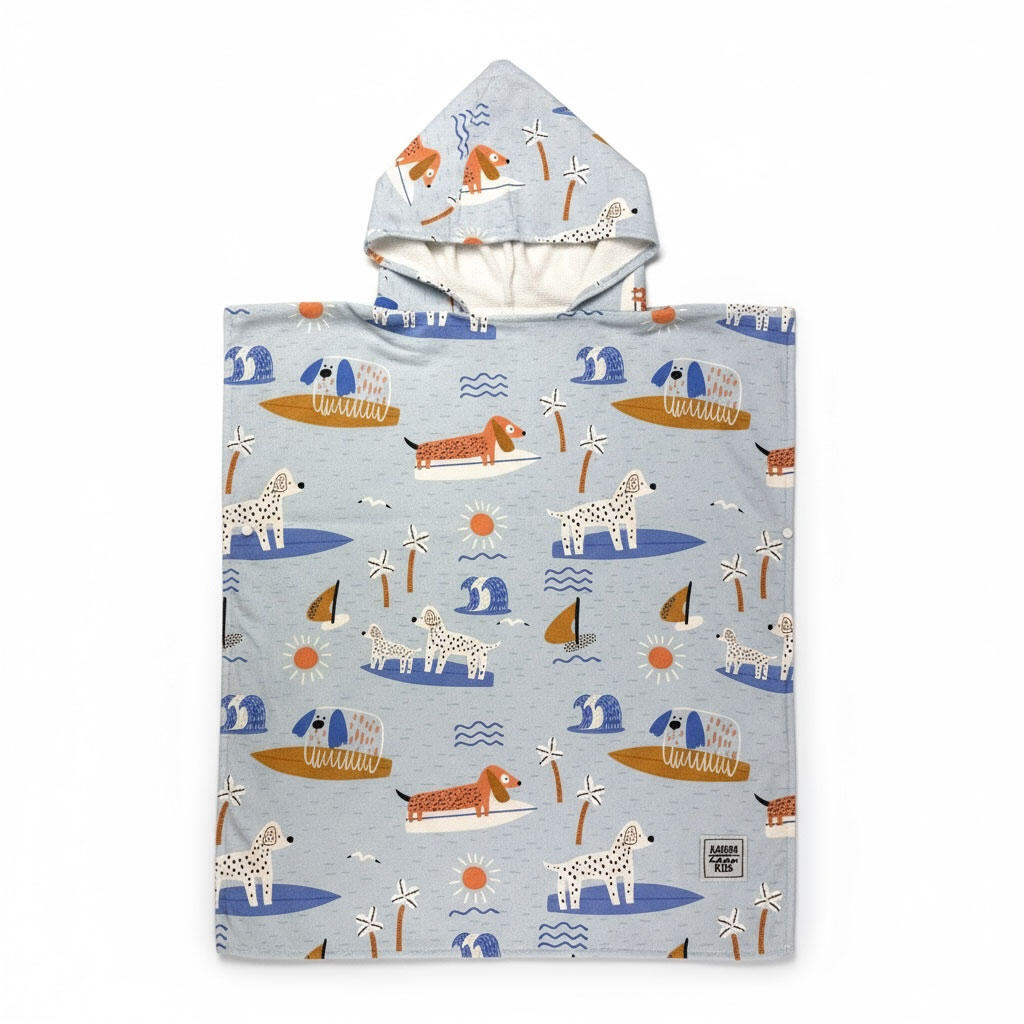 Kinder Surfen Handtuch-Poncho Mikrofaser Surf Pups 3/6