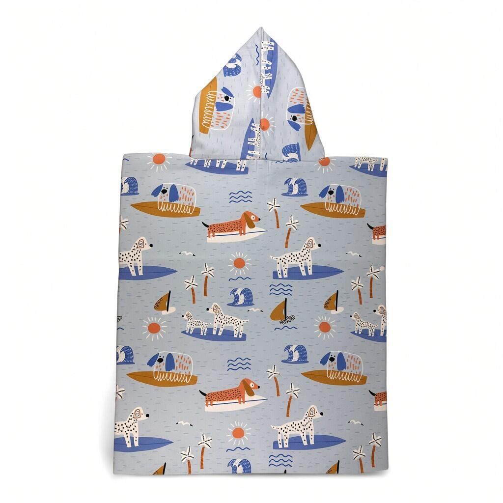 Kinder Surfen Handtuch-Poncho Mikrofaser Surf Pups 4/6