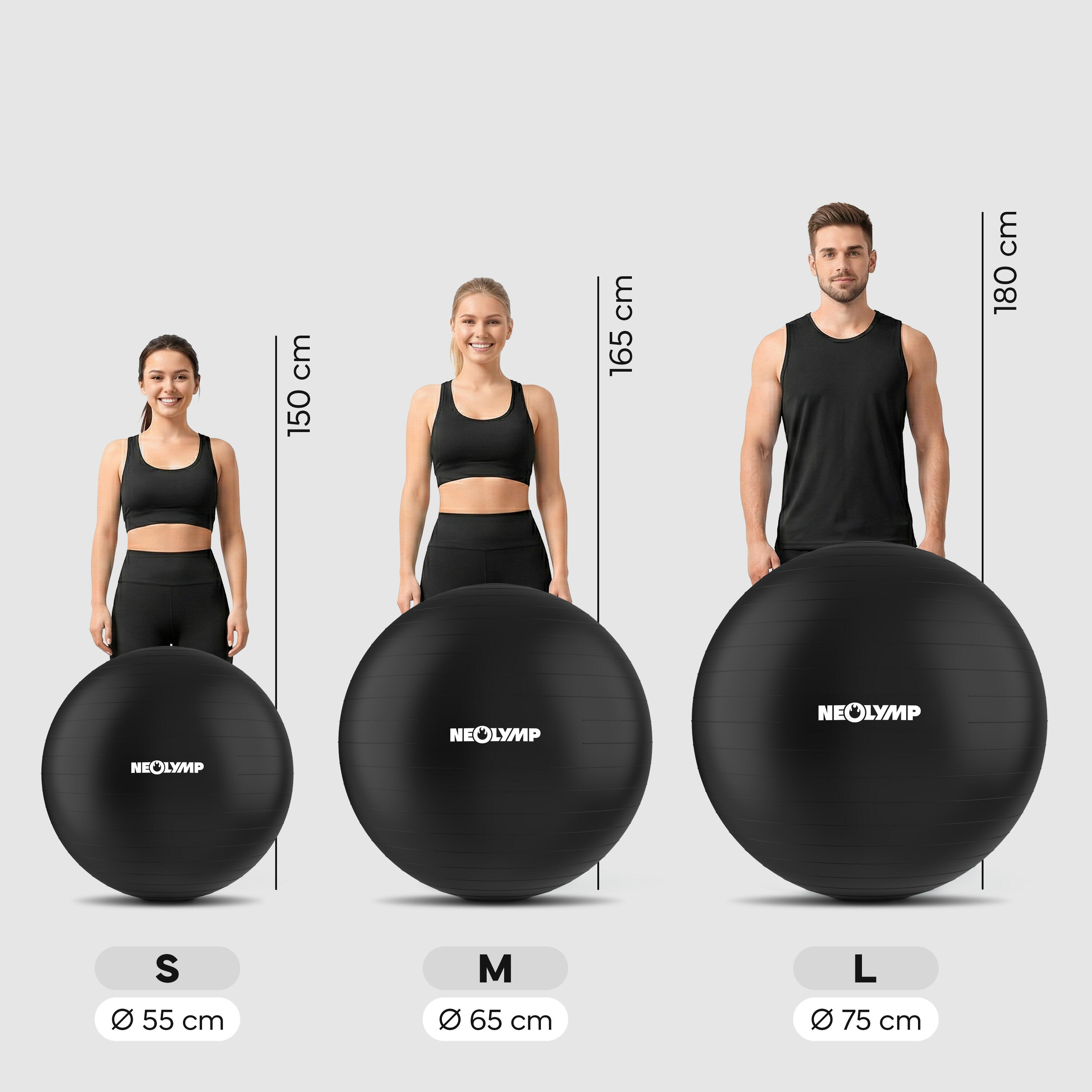 Gymnastikball ergonomisch Anti-Burst 300 kg Sitzball Homeoffice S 2/6