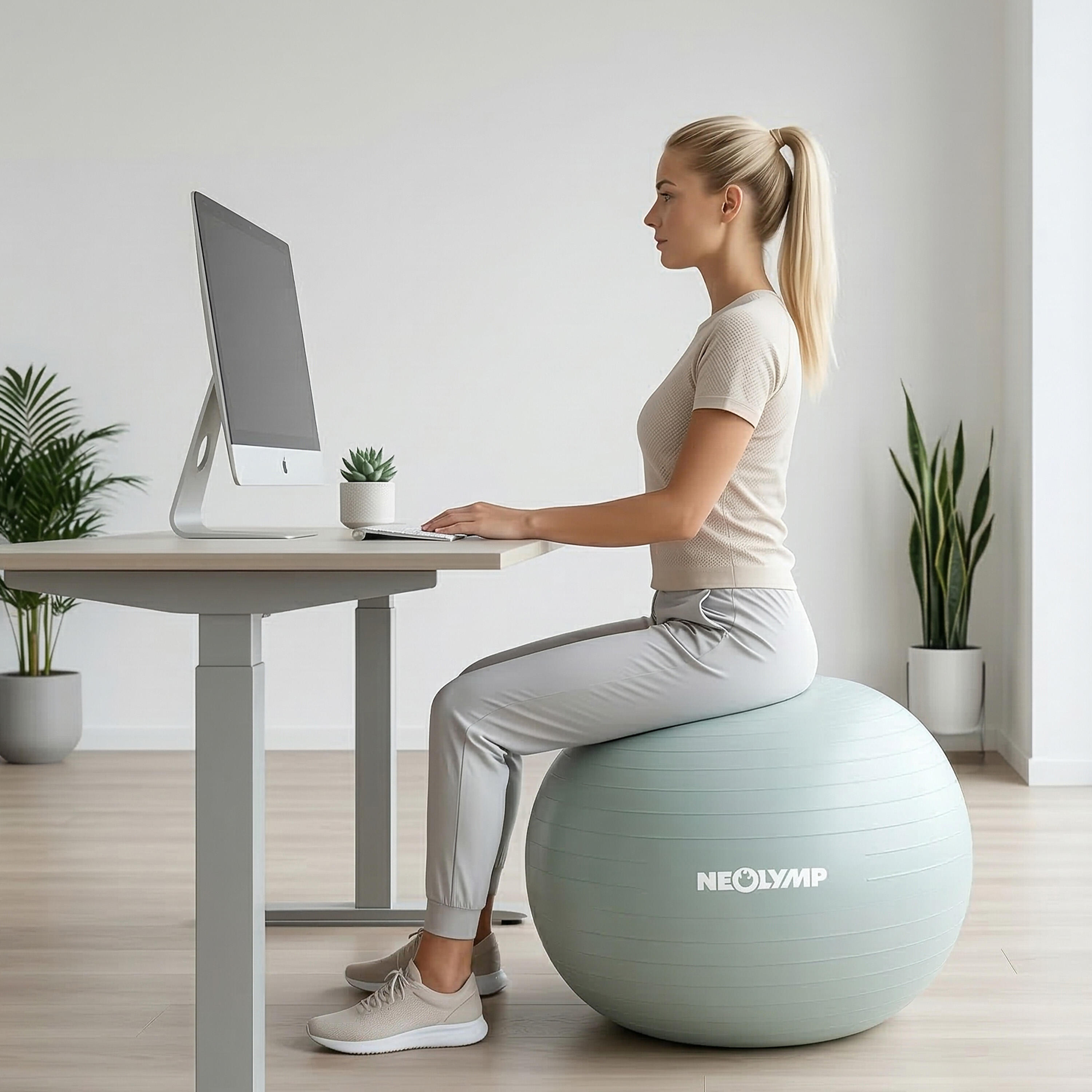scrivania sedia palla ergonomica