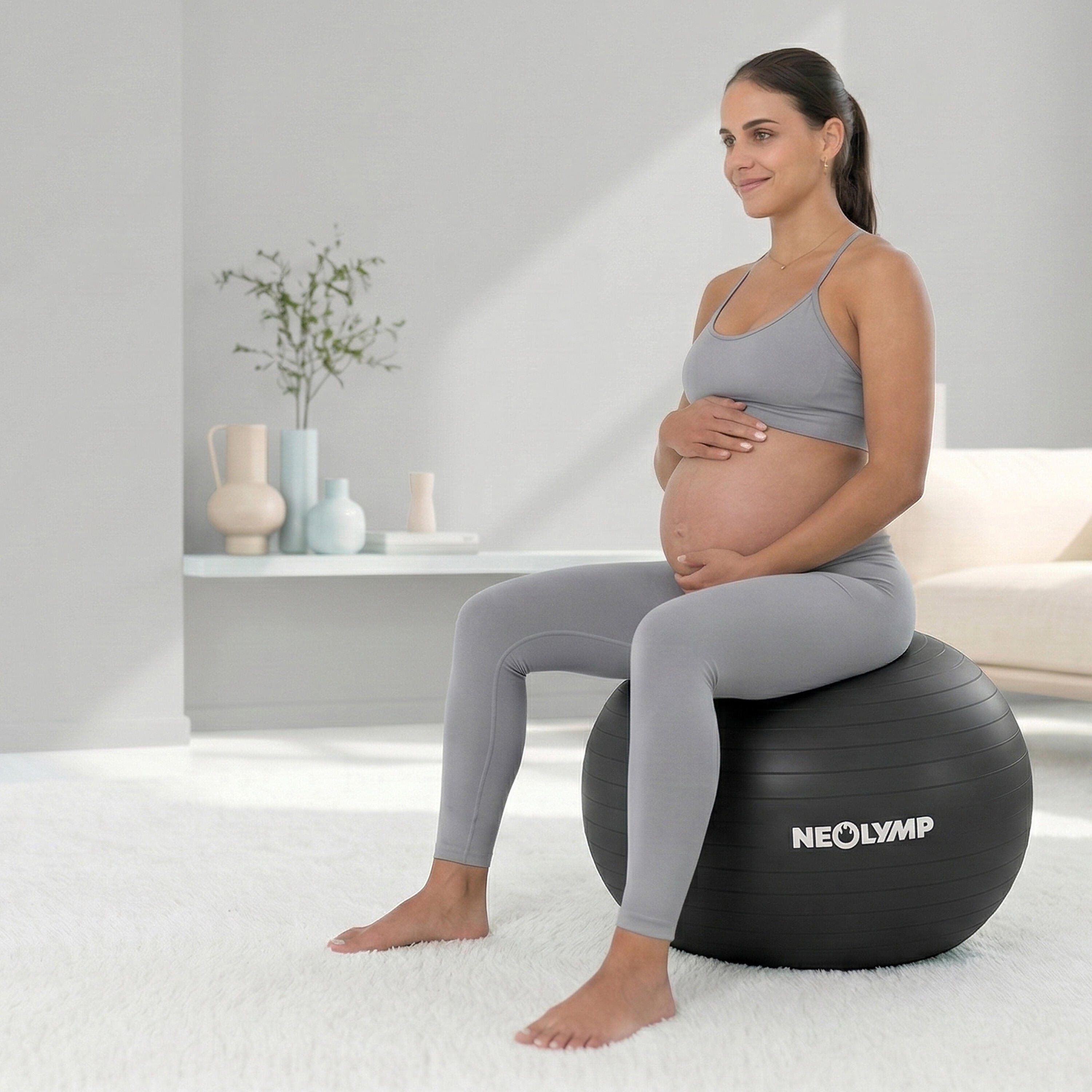Gymnastikball ergonomisch Anti-Burst 300 kg Sitzball Homeoffice S 5/6