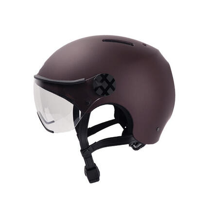 CASQUE VELO visière VALOR FRANCE PRUNE MAT