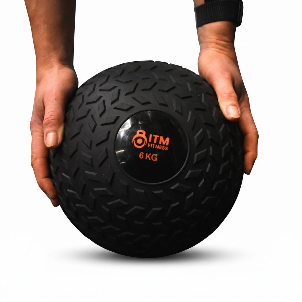 ITM Fitness Slam Ball 6kg - Zero-Bounce Heavy-Duty Training Ball