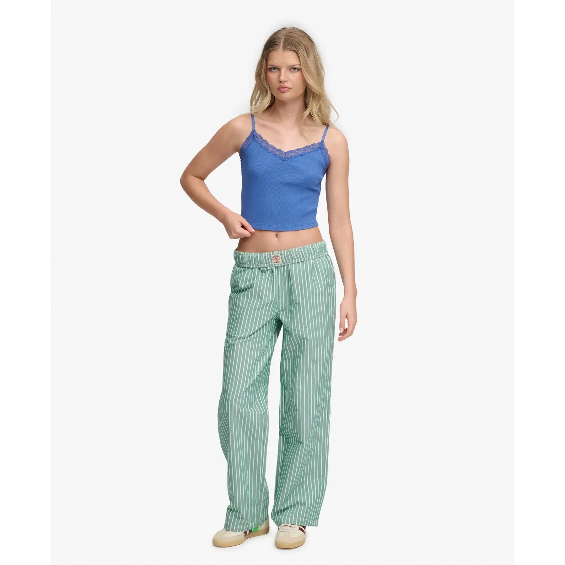 Canotta corta con bordino in pizzo donna Superdry Essentiel 3/7