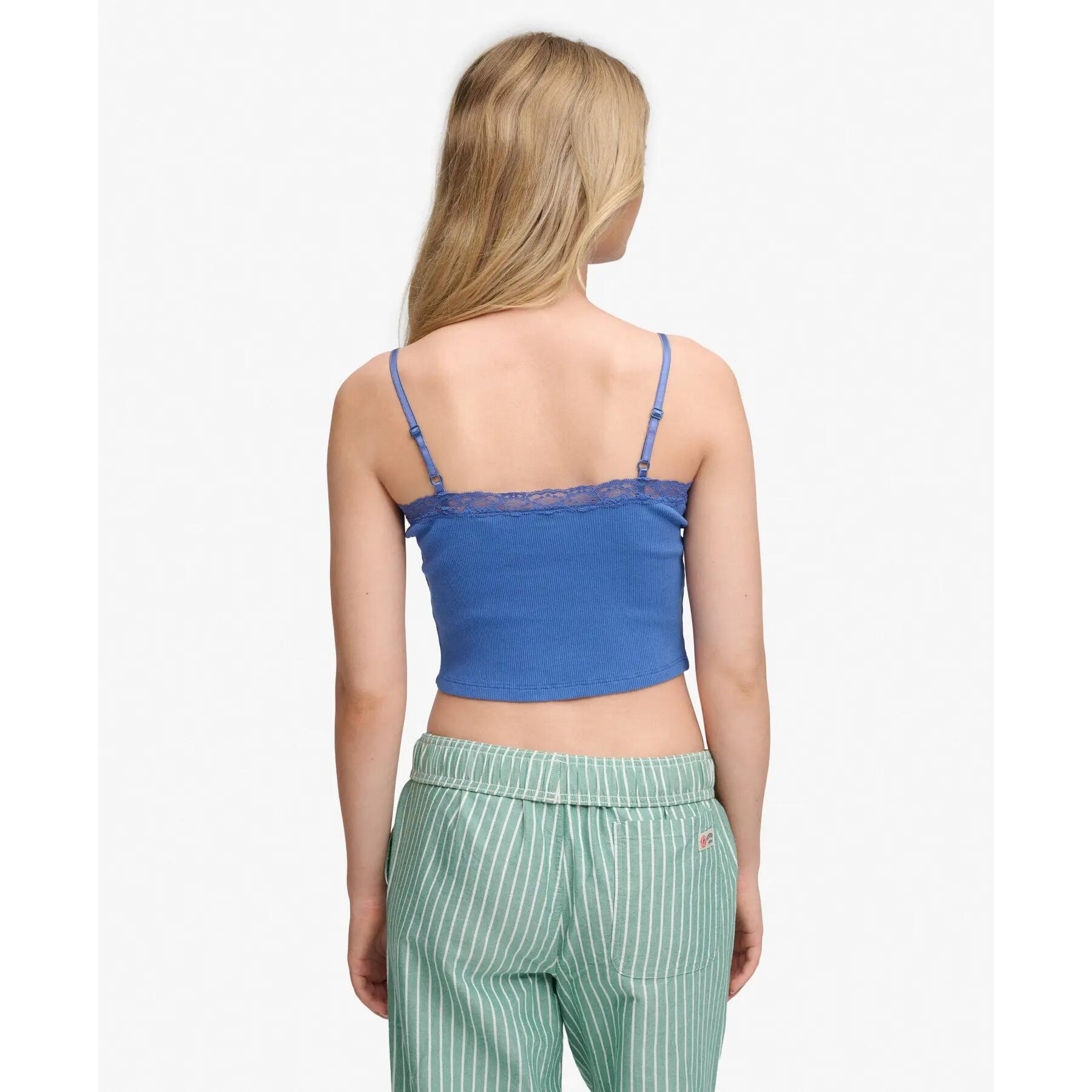 Canotta corta con bordino in pizzo donna Superdry Essentiel 5/7
