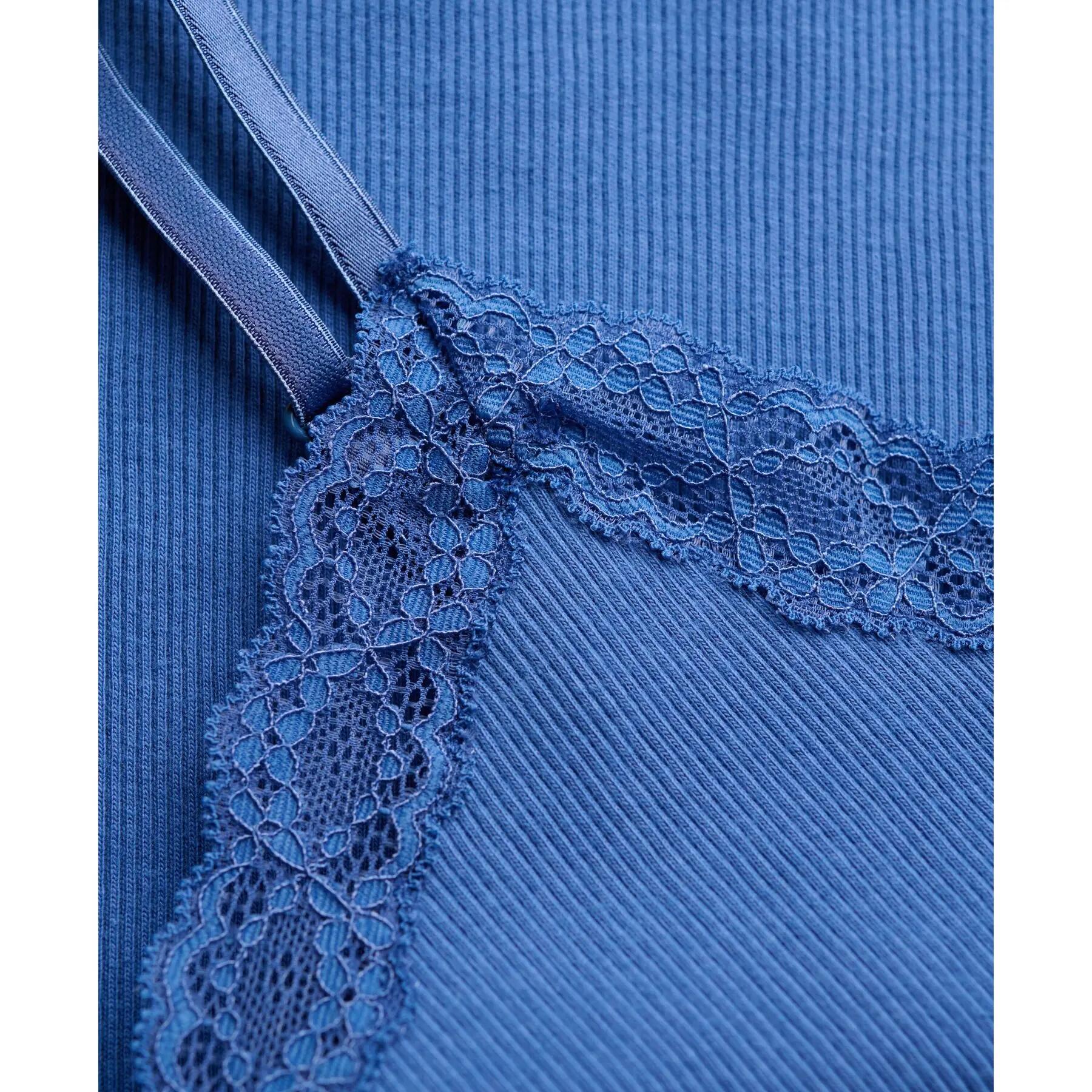 Canotta corta con bordino in pizzo donna Superdry Essentiel 6/7