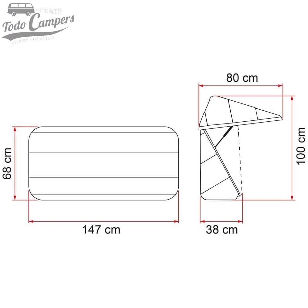 Cofre portaequipajes Fiamma Ultra-Box 360 para portabicicletas de autocaravanas 2/5