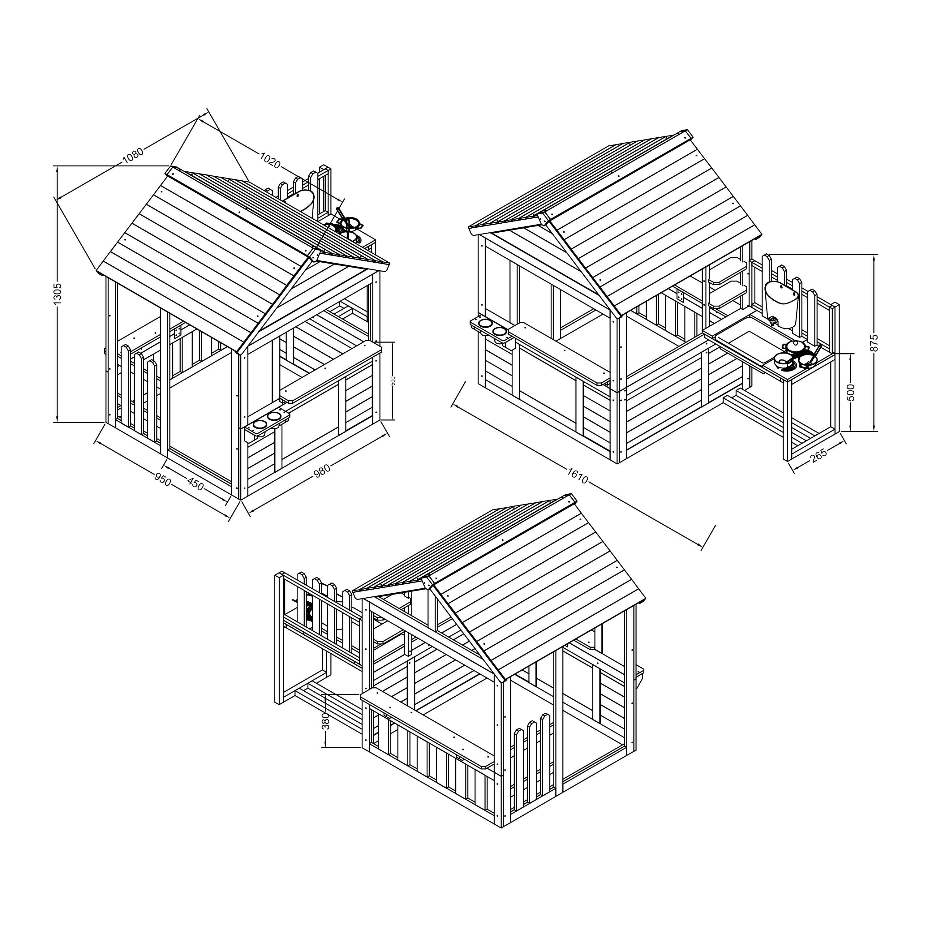 Speelhuis – AXI Lizz – Hout – Bruin/Antraciet 5/7