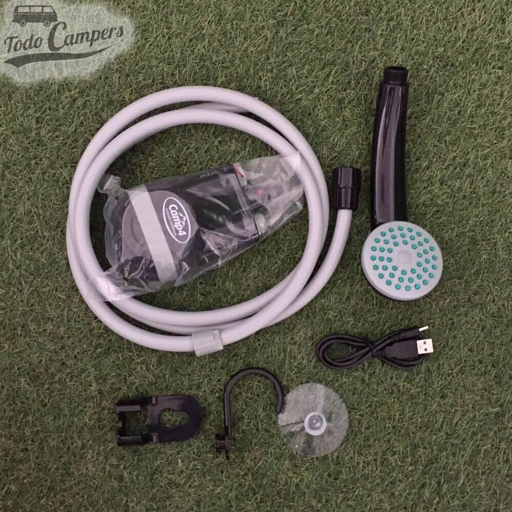 Ducha portátil con batería y cargador USB 5/7
