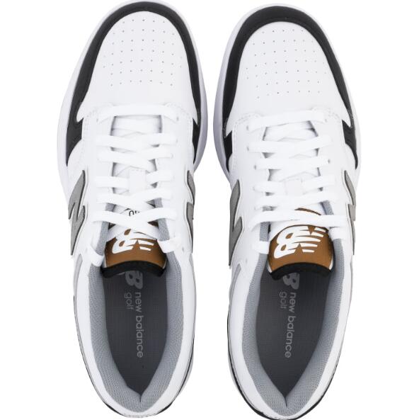 New Balance 480 SL, Golfschuhe für Herren, Weiß/Schwarz 4/7