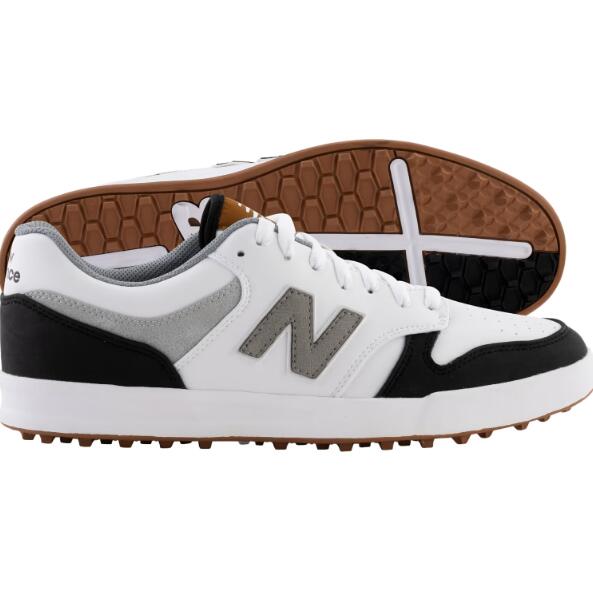 New Balance 480 SL, Golfschuhe für Herren, Weiß/Schwarz 6/7