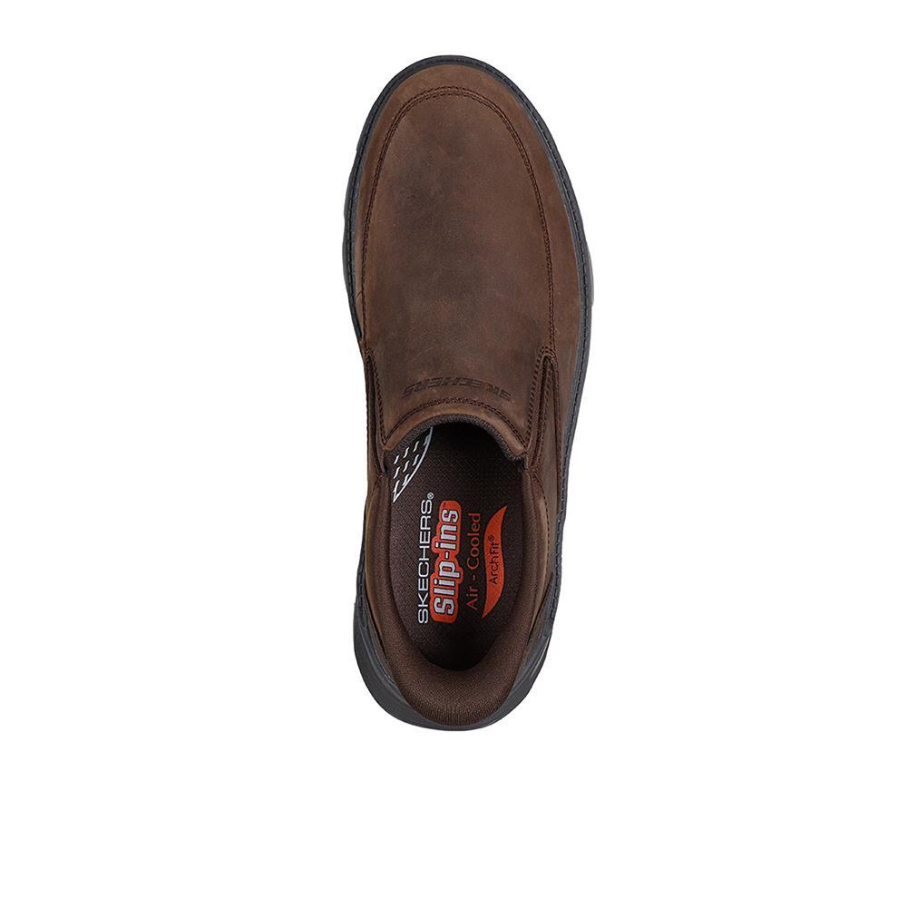 Sapatos Skechers Homem Arch Fit Garza Umar em Castanho 3/4