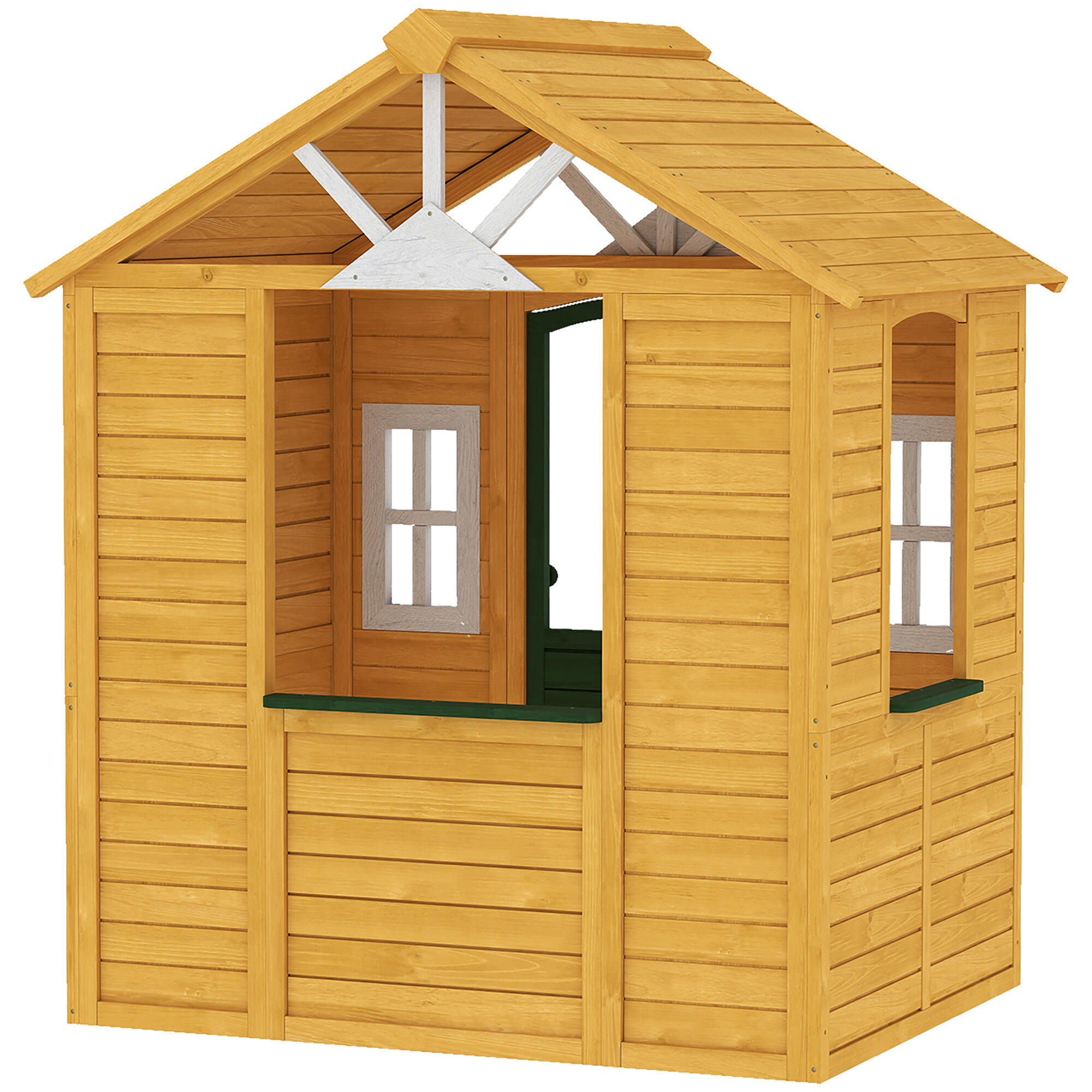 Casinha de madeira infantil 134,5x97x150 cm madeira AIYAPLAY 5/5