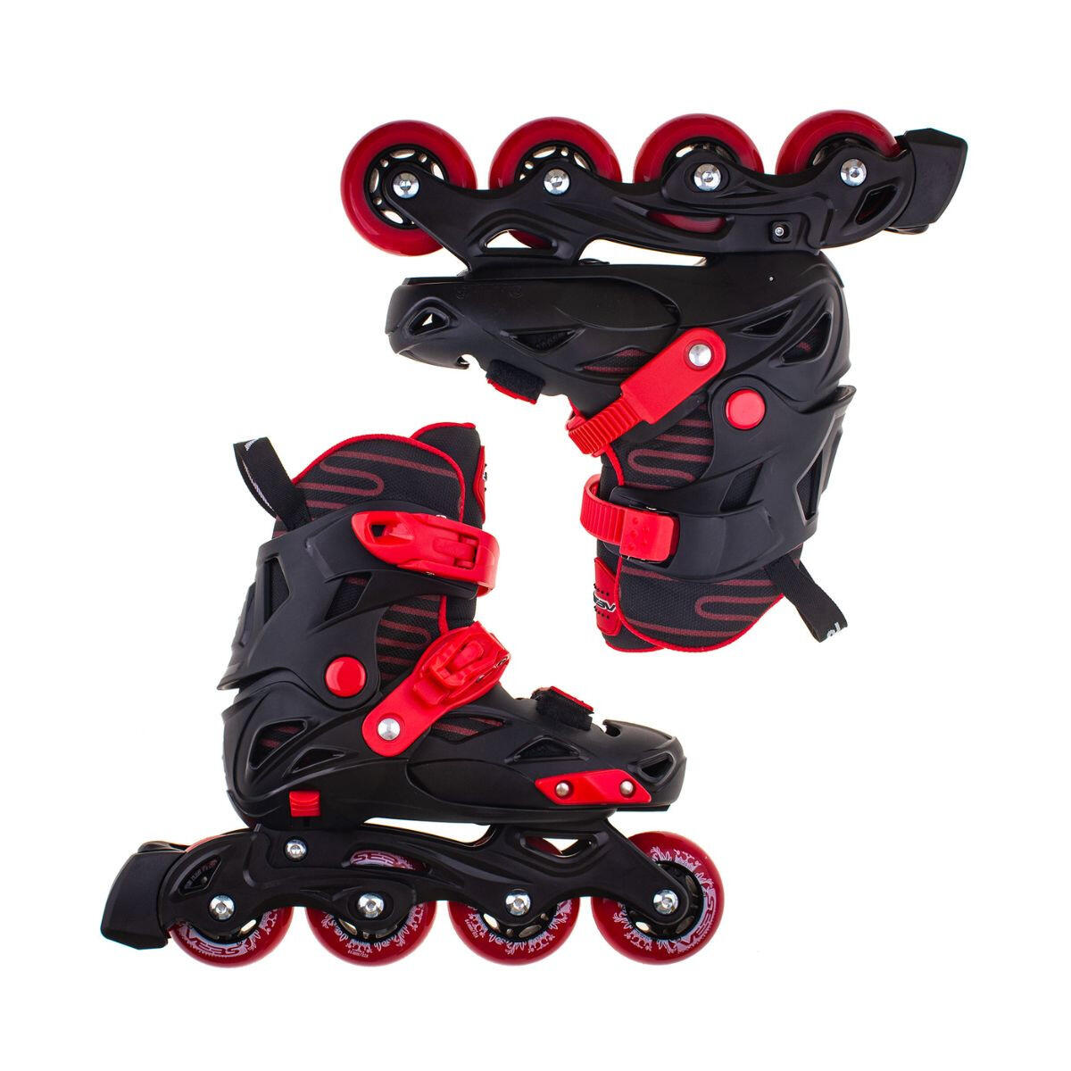 SEBA STJ Schwarz Rot Kinder Freeskate Skates 6/7