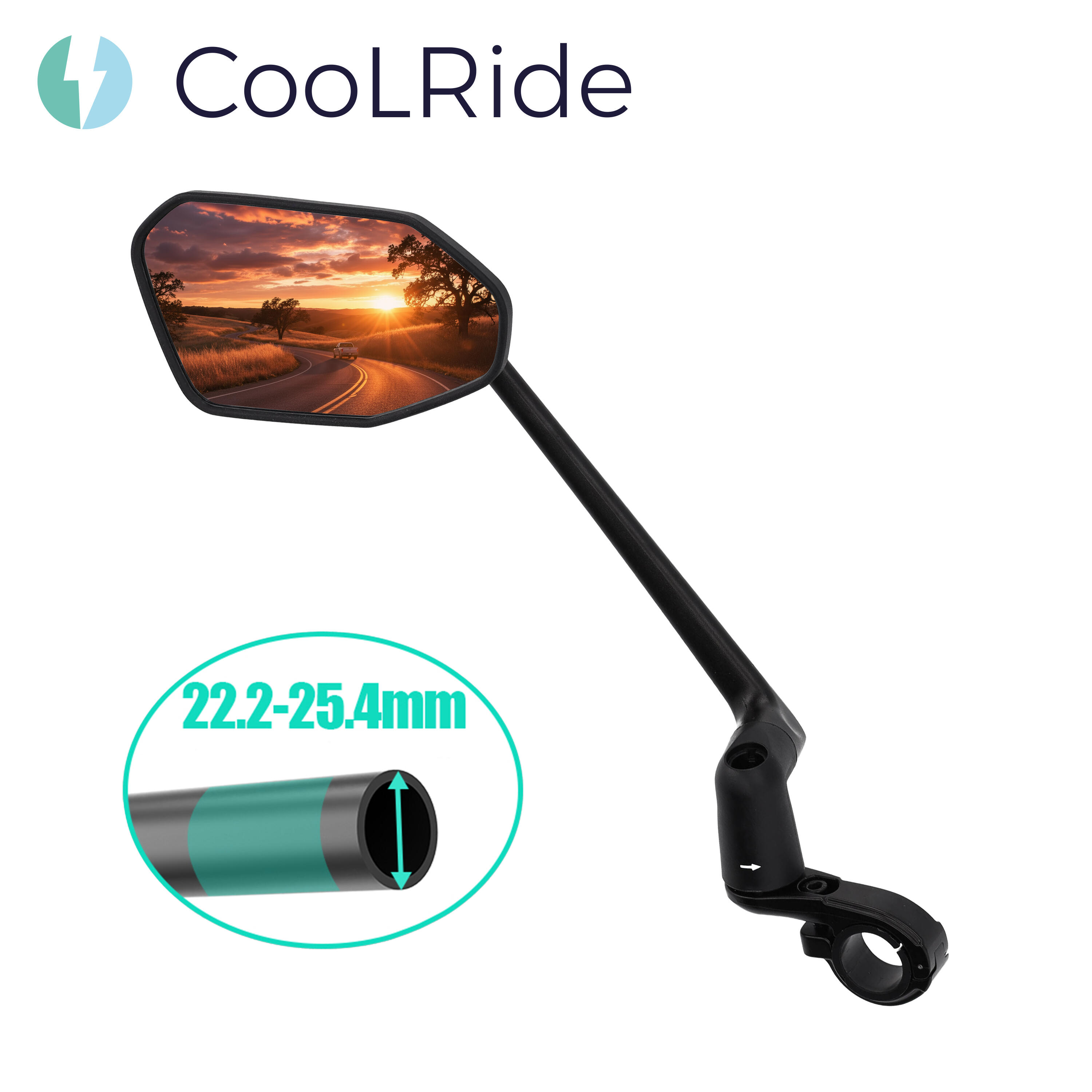 Rétroviseur Vélo XXL – Rotatif & Réglable – Compatible Vélos Électriques 2/7